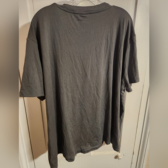 Women's Gray V-Neck T-Shirt Plus 5XL - Picture 2 of 3